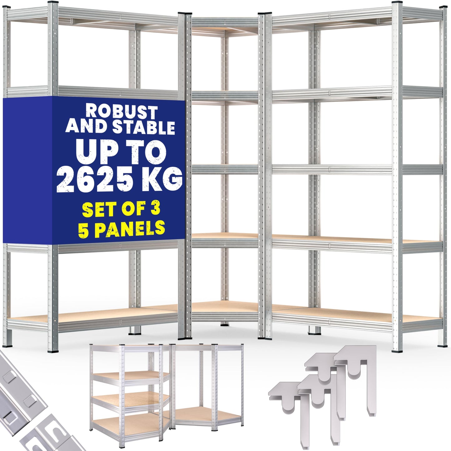 Heavy Duty Corner Shelving Unit Set of 3