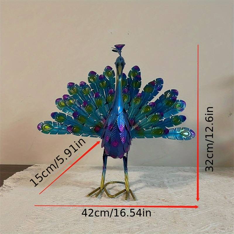 Metal Peacock Statue Ornament Royalcart