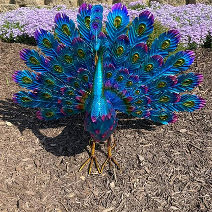 Metal Peacock Statue Ornament Royalcart