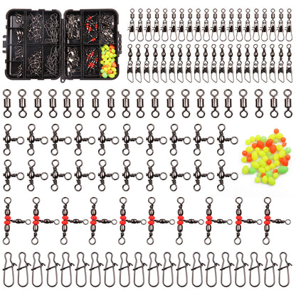140pcs/box Fishing Swivel Snaps Kit