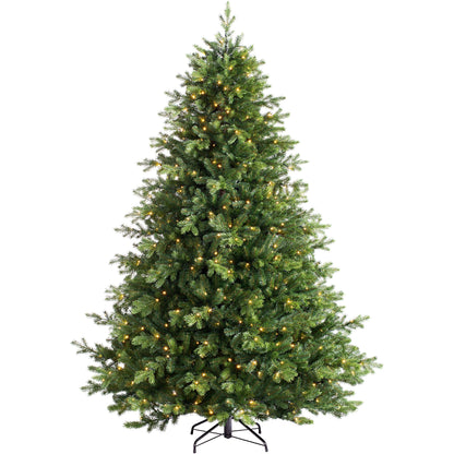 6ft Christmas Prelit Balsam Fir Christmas Tree with 500 Chasing Warm LED Lights