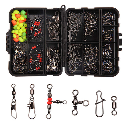 140pcs/box Fishing Swivel Snaps Kit