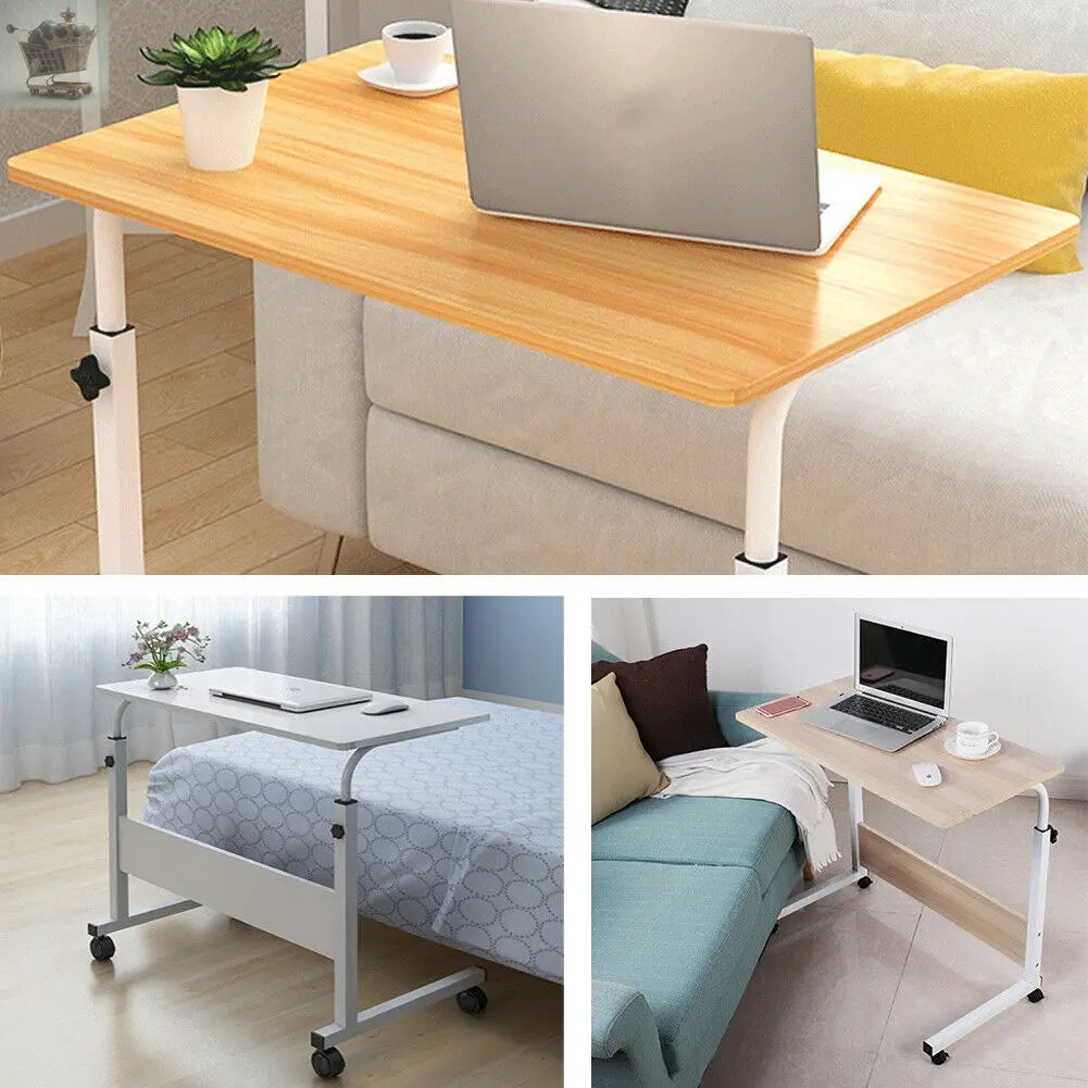 Adjustable Height Laptop Sofa Bedside Cart Over Bed Computer Table Notebook Desk Royalcart