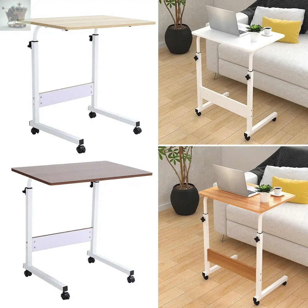 Adjustable Height Laptop Sofa Bedside Cart Over Bed Computer Table Notebook Desk Royalcart