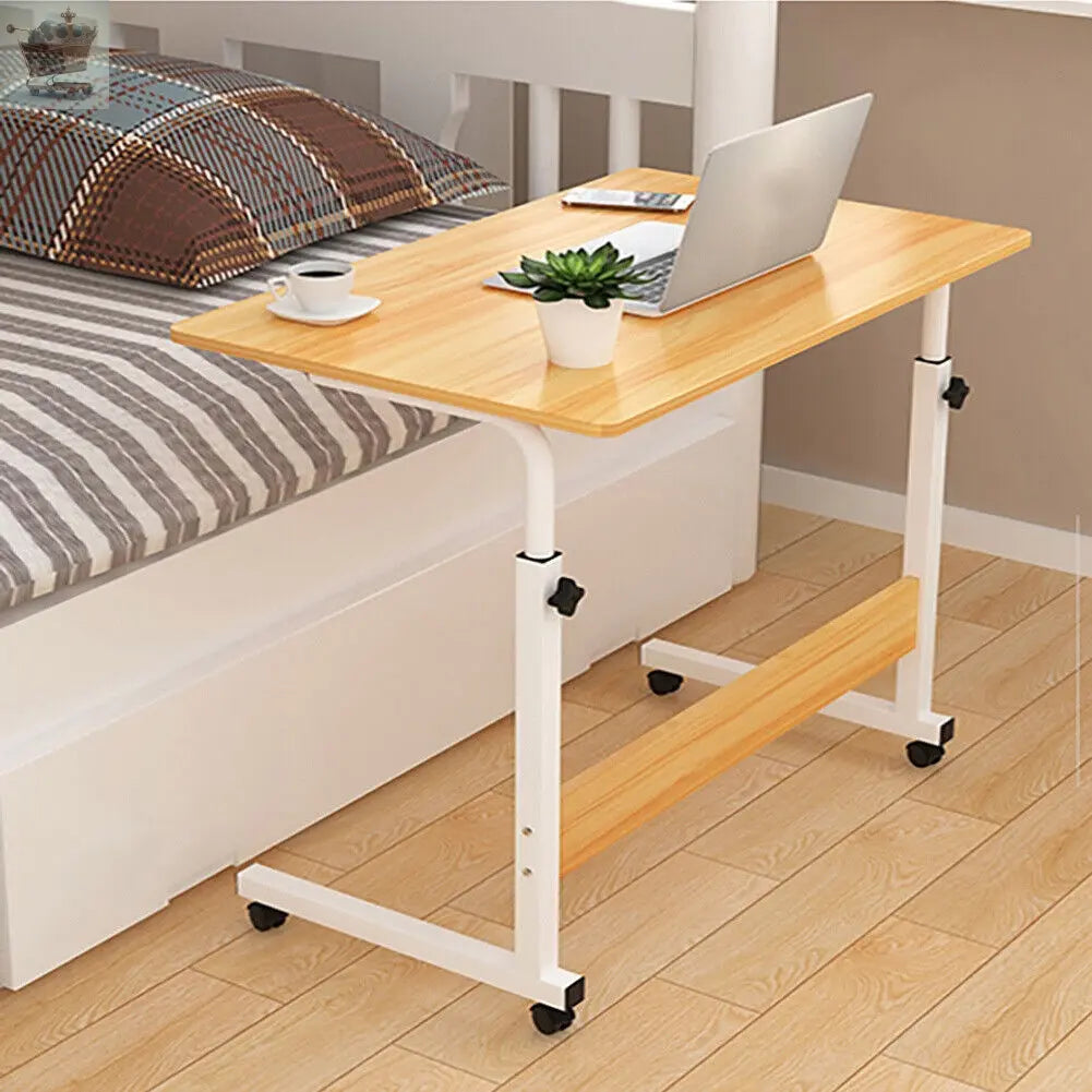 Adjustable Height Laptop Sofa Bedside Cart Over Bed Computer Table Notebook Desk Royalcart