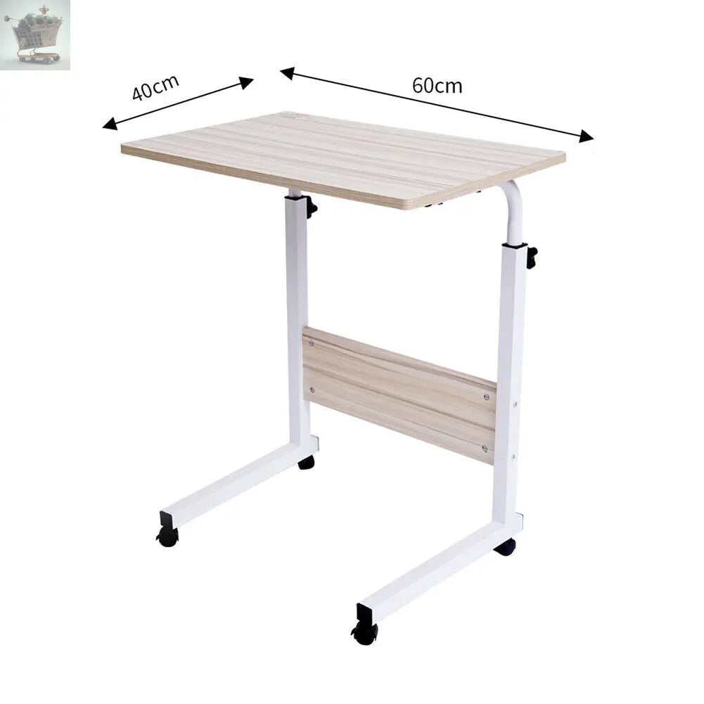 Adjustable Height Laptop Sofa Bedside Cart Over Bed Computer Table Notebook Desk Royalcart