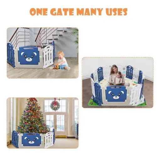 Baby Playpen 14 Panels Kids Activity Center Safety Play Yard Baby Fence Toddler - Royalcart