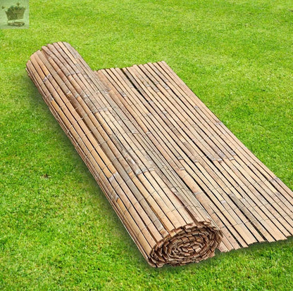 Bamboo Slat Fence Screen Roll Screening Fencing Privacy Sun Panel Garden Outdoor Royalcart