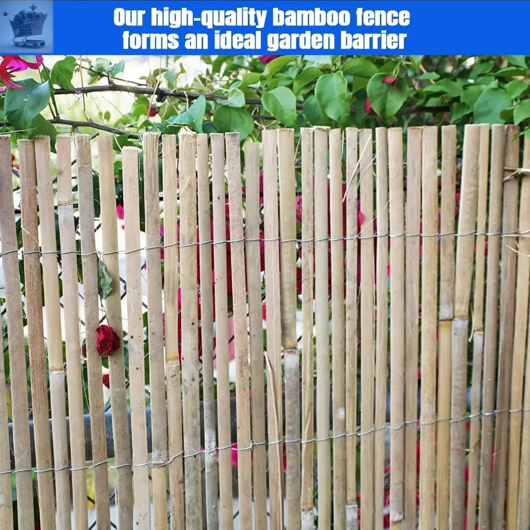 Bamboo Slat Fence Screen Roll Screening Fencing Privacy Sun Panel Garden Outdoor Royalcart