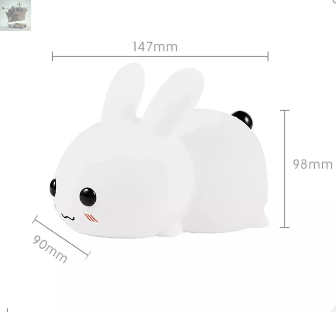 Bedroom Night Light Bunny Rechargeable LED soft silicone with Remote RGB Royalcart