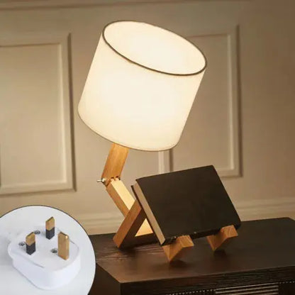 Bedside Table Lamp Desk Lamp Table Lamps For Living Room Woodiness Robot Lamp Royalcart