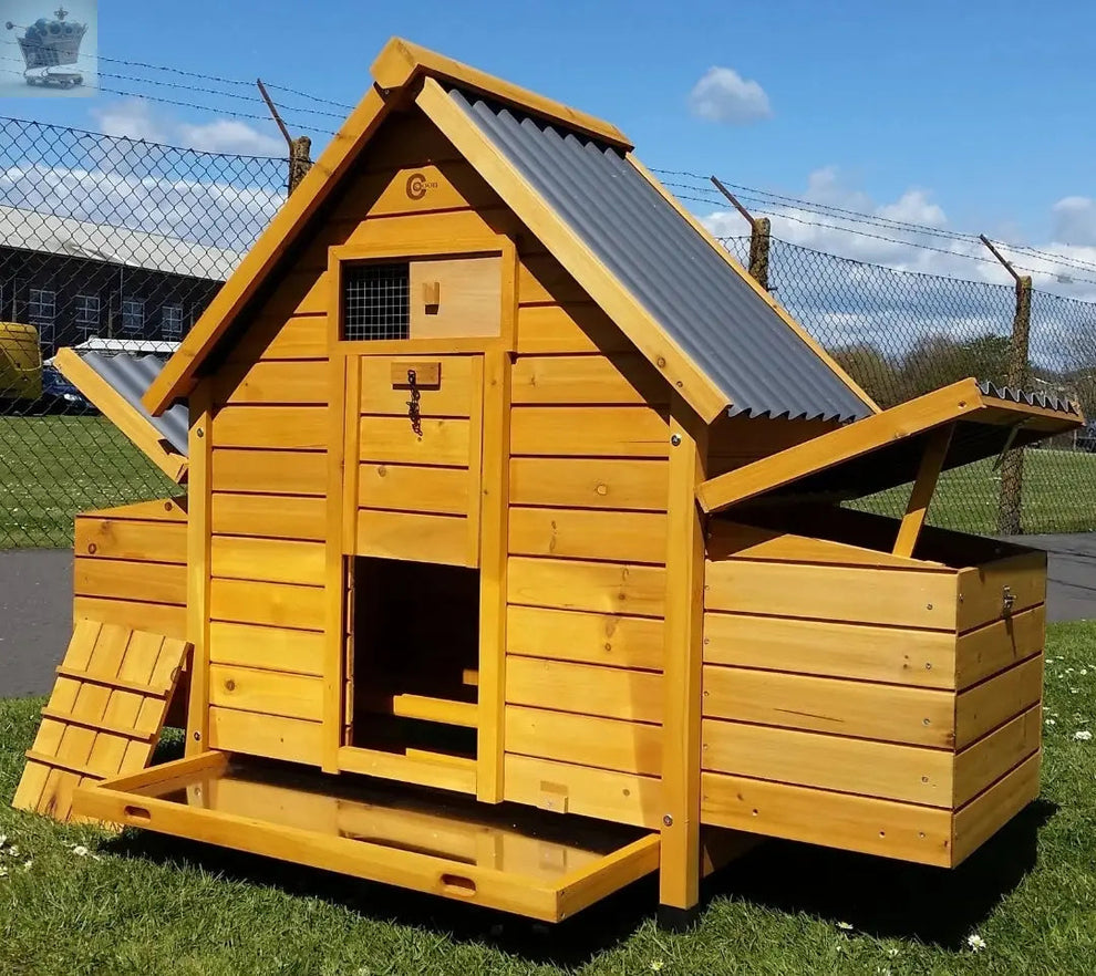 CHICKEN COOP RUN HEN HOUSE POULTRY ARK HOME NEST BOX COOPS RABBIT ...