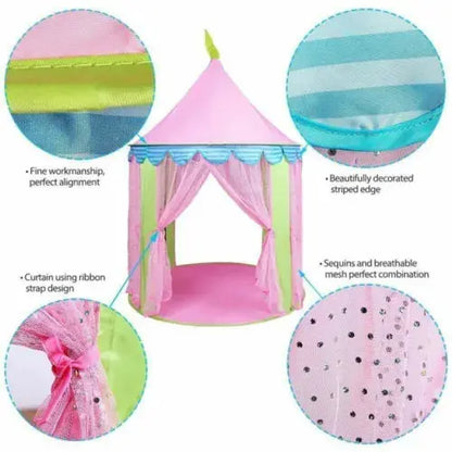 Childrens Pop Up Play Tent Large Teepee Den House Girls Boys Indoor Outdoor Kids Royalcart