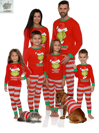 Christmas PJs Family Matching Adult Kids Girls Xmas The Grinch Pyjamas Set New Royalcart