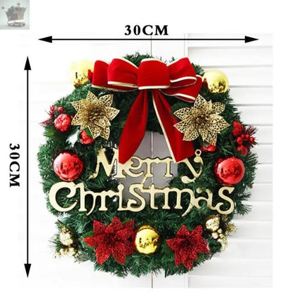 Christmas Wreath Hanging Decor Xmas Party Door Wall Garland Ornament Decors Led Royalcart
