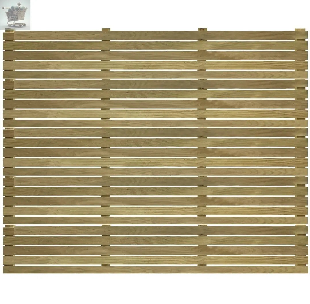 Contemporary Slatted Rough Sawn Treated Fence Panel Royalcart