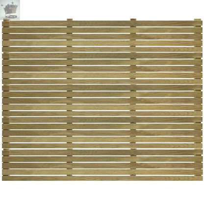 Contemporary Slatted Rough Sawn Treated Fence Panel Royalcart