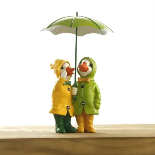 Ducks With Umbrellas Garden Ornaments Novelty Couple Royalcart