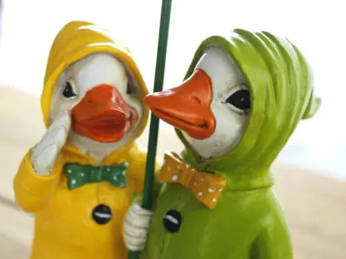 Ducks With Umbrellas Garden Ornaments Novelty Couple Royalcart