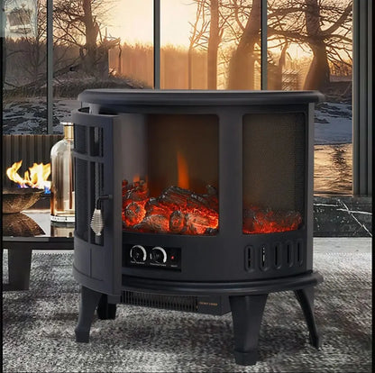 Electric Fireplace Fire Wood Flame Heater Stove Living Room Log Burner Fan Heat Royalcart