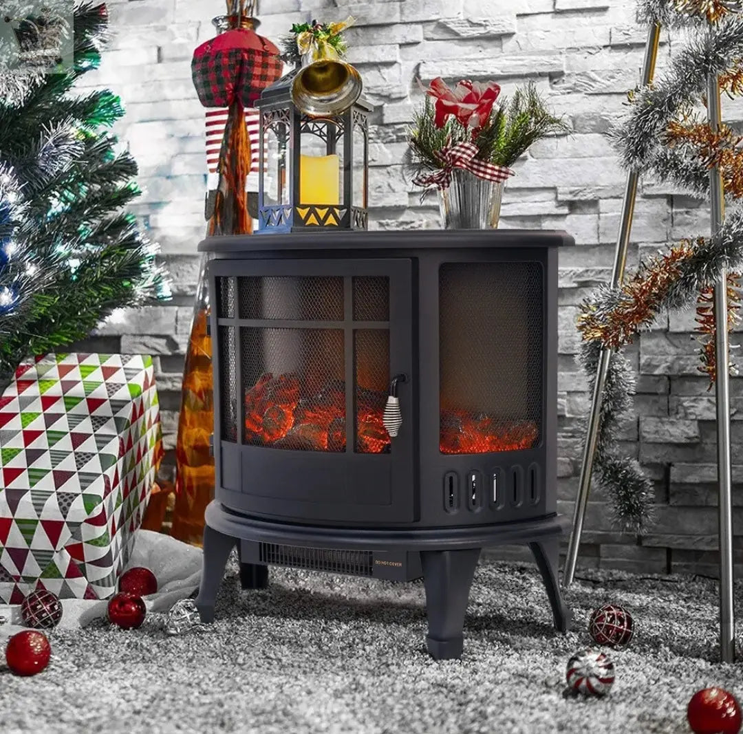 Electric Fireplace Fire Wood Flame Heater Stove Living Room Log Burner Fan Heat Royalcart