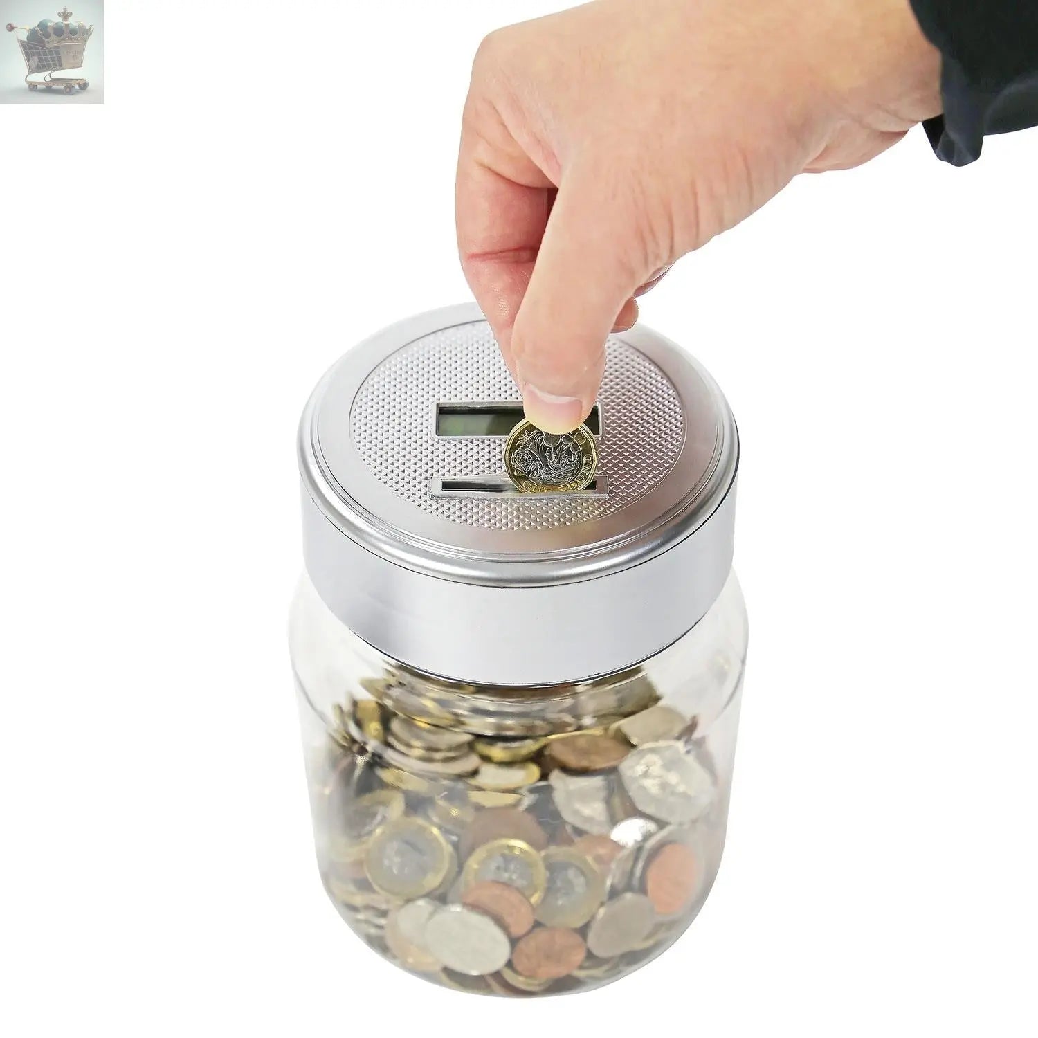 Electronic LCD Coin Money Counting Jar Box Saving Safe Digital Piggy Bank New Royalcart