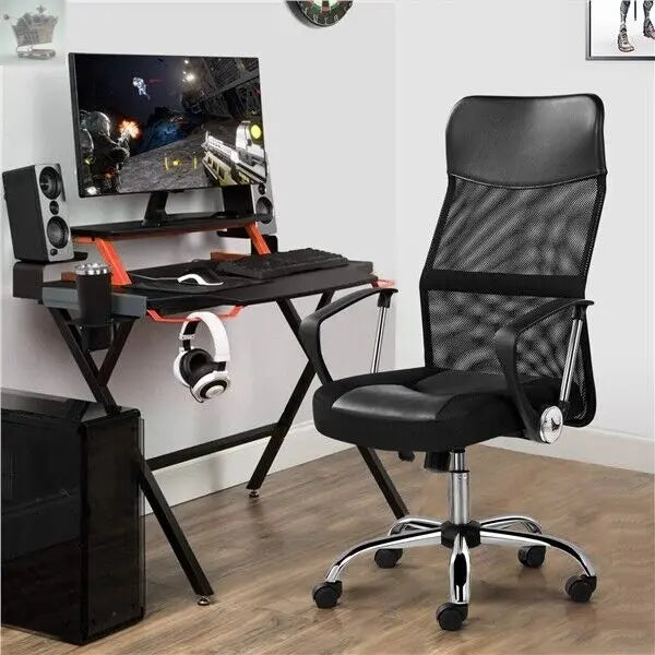 Ergonomic High Back Mesh Office Chair Executive Swivel Computer Desk Chair for Home Work Black Royalcart