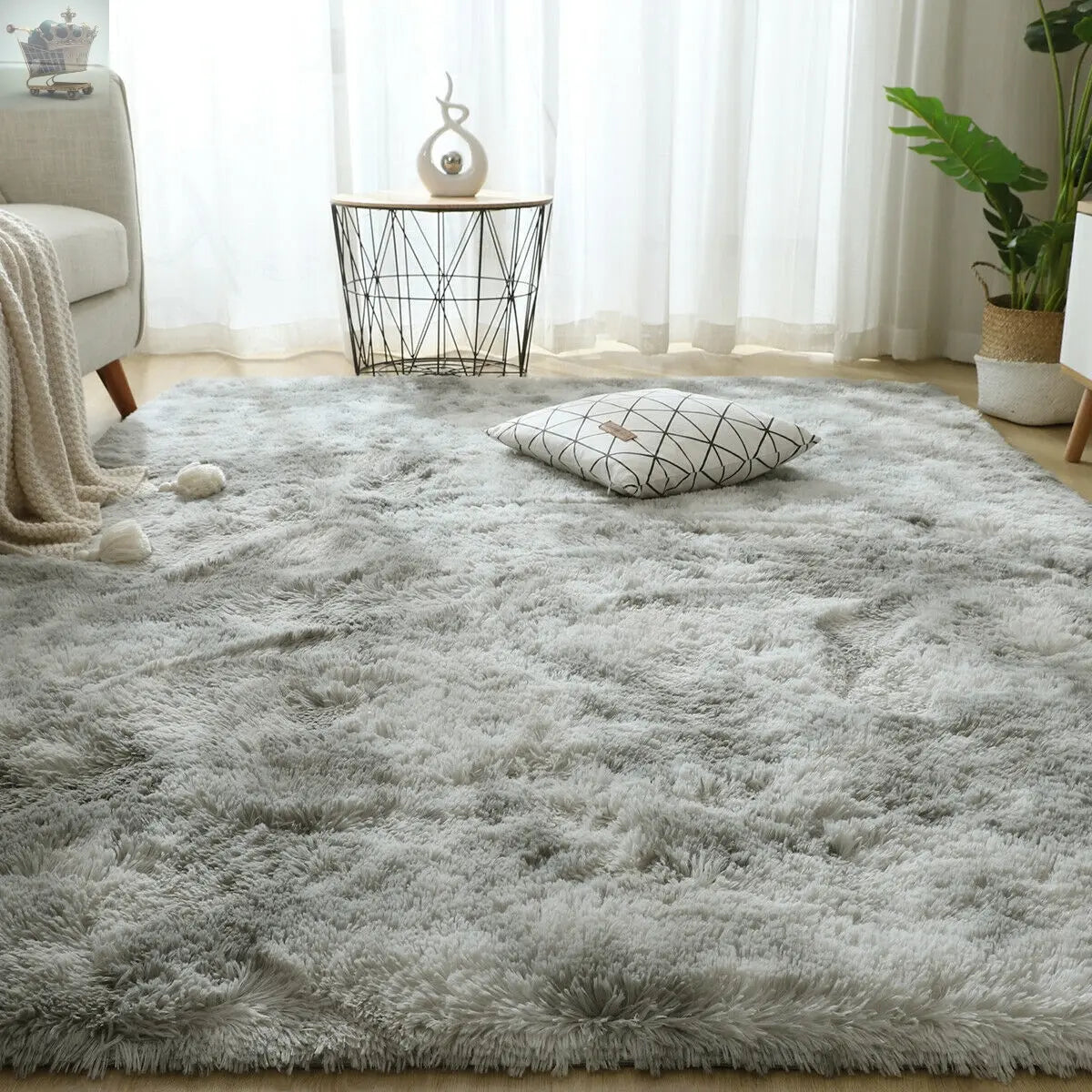 Fluffy Rugs Anti-Slip Large SHAGGY RUG Super Soft Mat Living Room Bedroom Carpet Royalcart