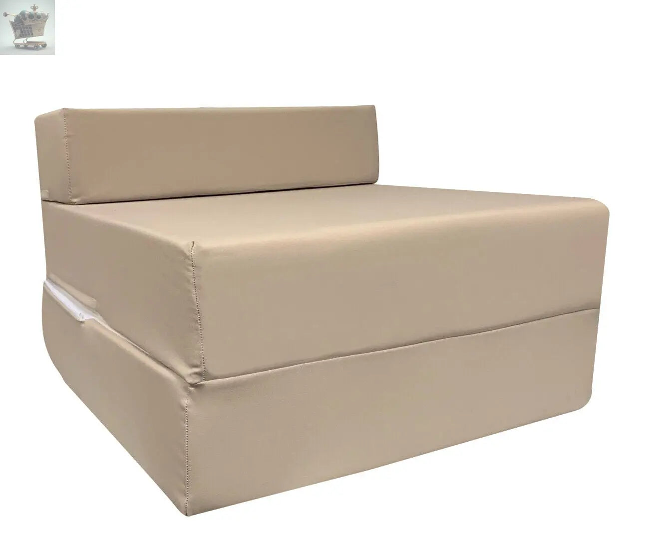 Fold Out Single Chair Z Bed Sofa Guest Futon Chair Bed Lounger Mattress Foam Royalcart