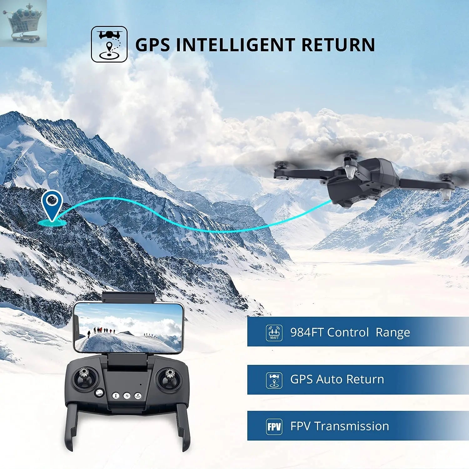 Foldable Drone with 4K Camera for Adults Royalcart