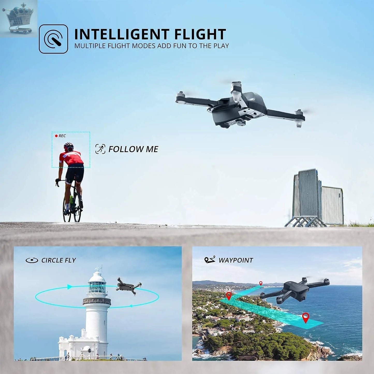 Foldable Drone with 4K Camera for Adults Royalcart