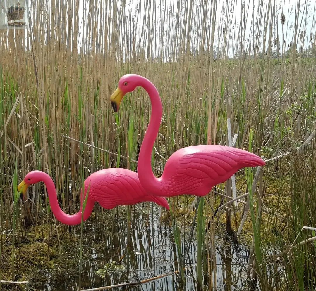 Garden Flamingo Set of 2 Pink Yard Lawn Statue Party Ornament Royalcart