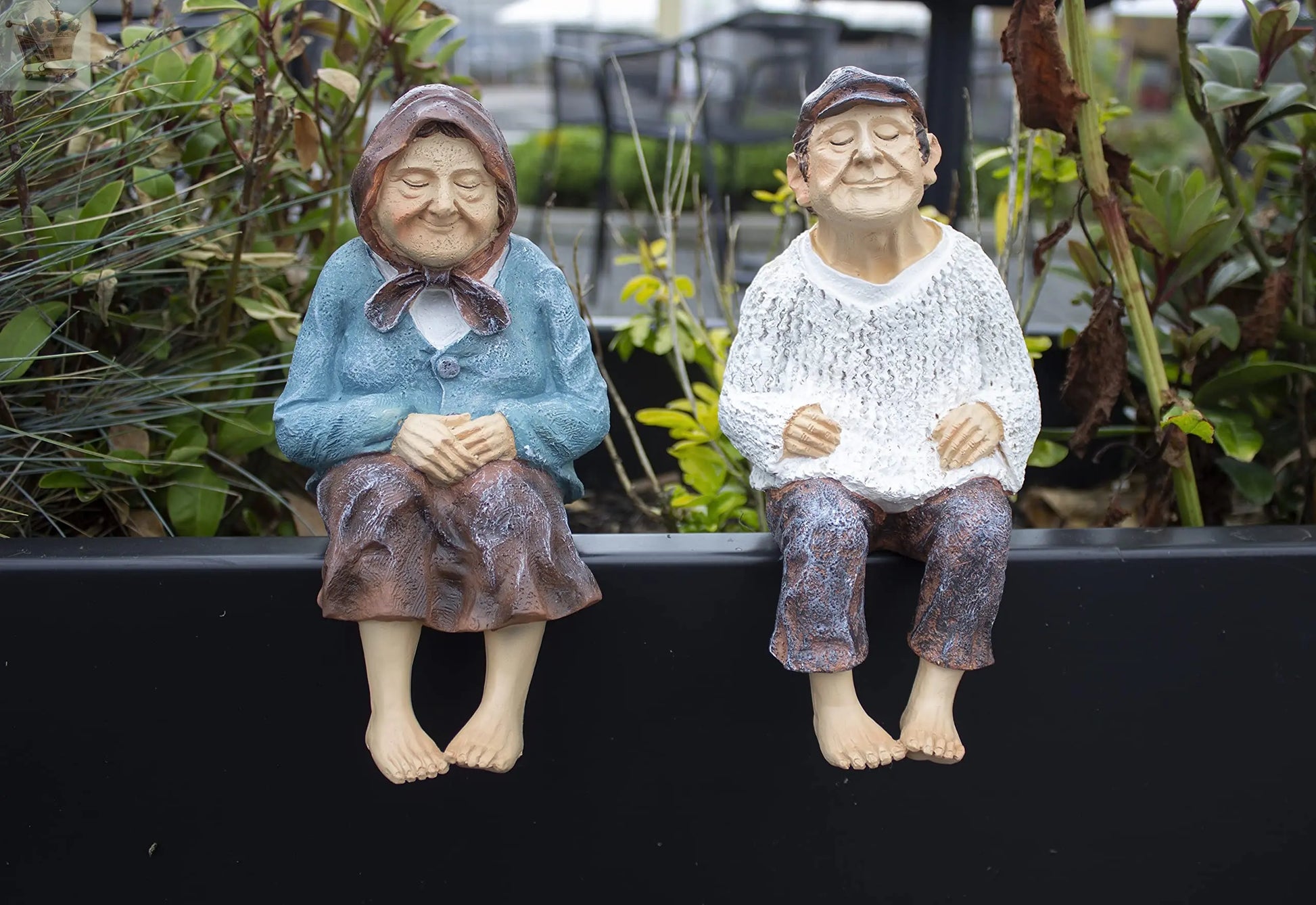 Garden Ornaments Grandfather Grandmother Statues Old People Papa Nana Figures Royalcart