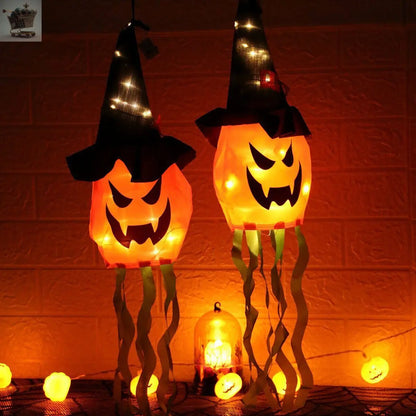 Halloween LED Pumpkin Ghost Flashing Hanging Light Halloween Party Home Decor Royalcart