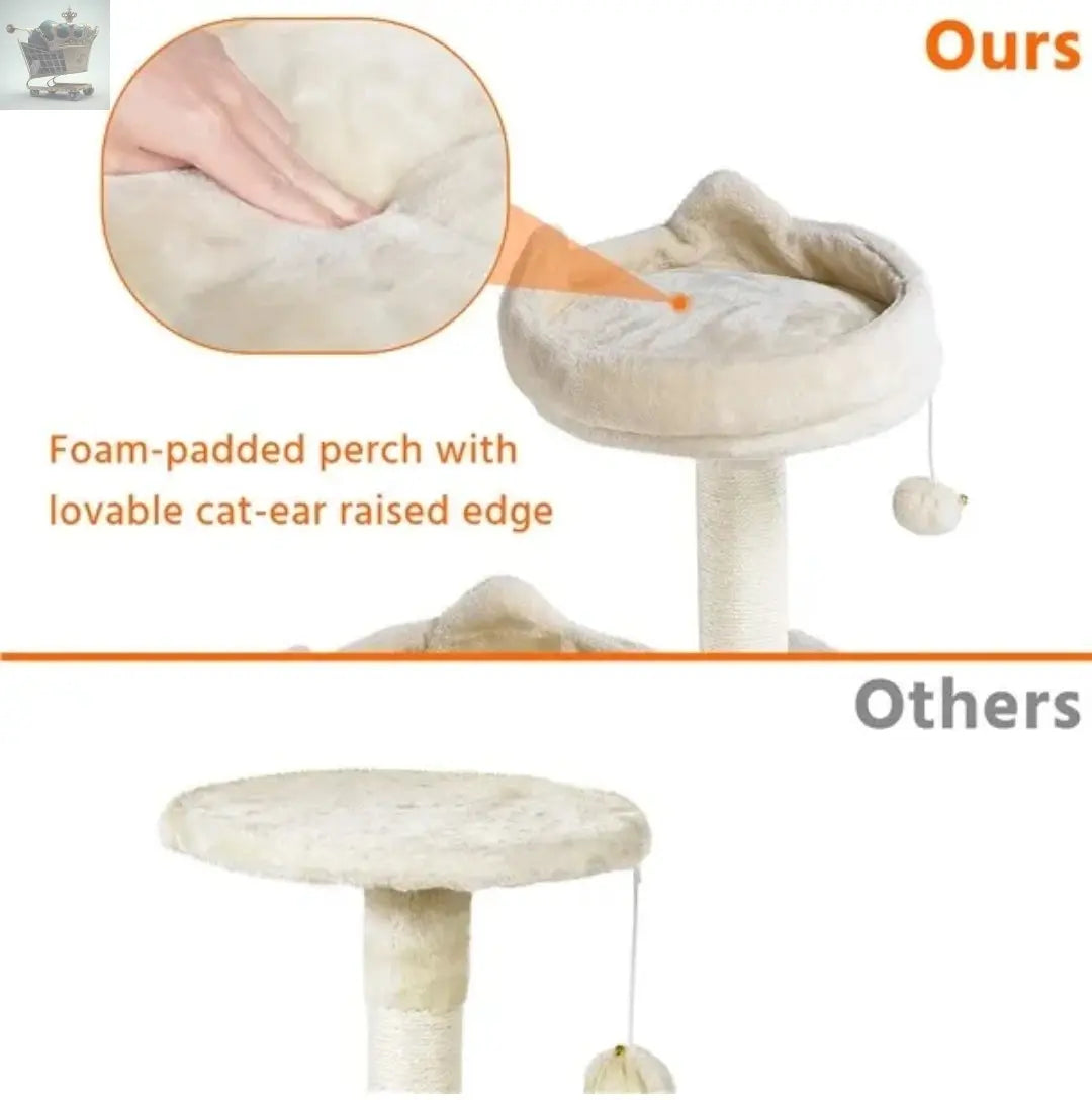 158cm Cat Tree Tall Cat Tower with Scratching Posts/ Hammock for Indoor Cats - Royalcart