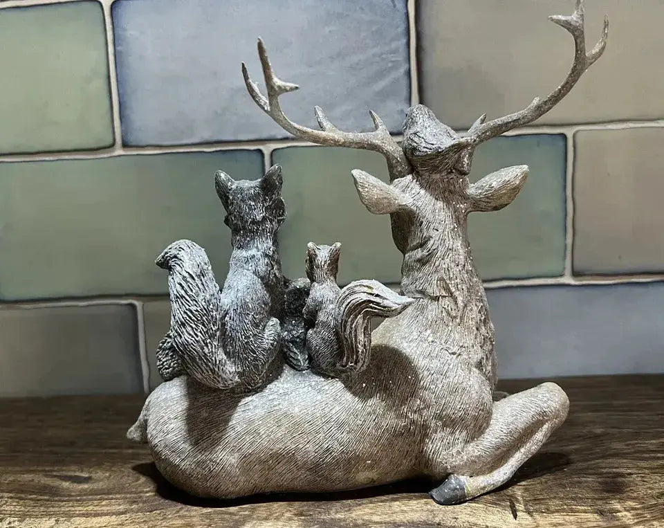 Heaven Sends 18.5cm Deer & Friends Stag Woodland Animal Glitter Sparkle Ornament Royalcart