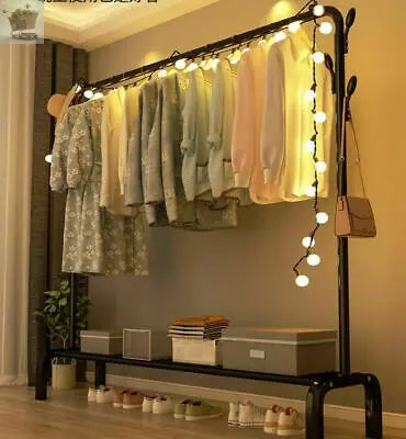 Heavy Duty Clothes Rail Rack Garment Hanging Display Stand Shoes Storage Shelves Gearcourt