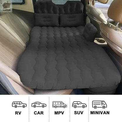 Inflatable Car Air Bed With 2 Pillows Royalcart