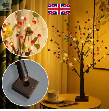 LED Bonsai Twig Tree Lights Christmas Birch Tree Table Lamp Light Royalcart