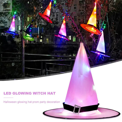 6x Halloween Party Decoration Witch Hats W/ LED Light Royalcart