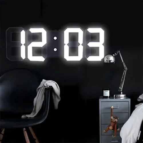 LED Night Wall Clock 3D Digital Alarm Watch Display Temperature Modern USB Home Royalcart