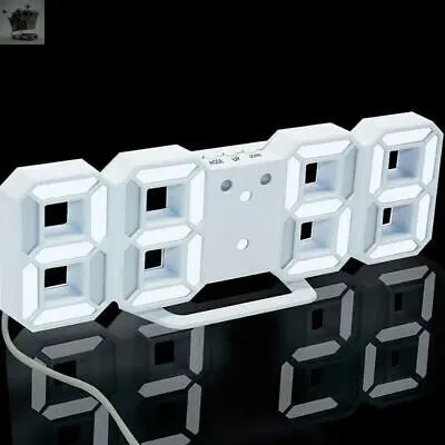 LED Night Wall Clock 3D Digital Alarm Watch Display Temperature Modern USB Home Royalcart