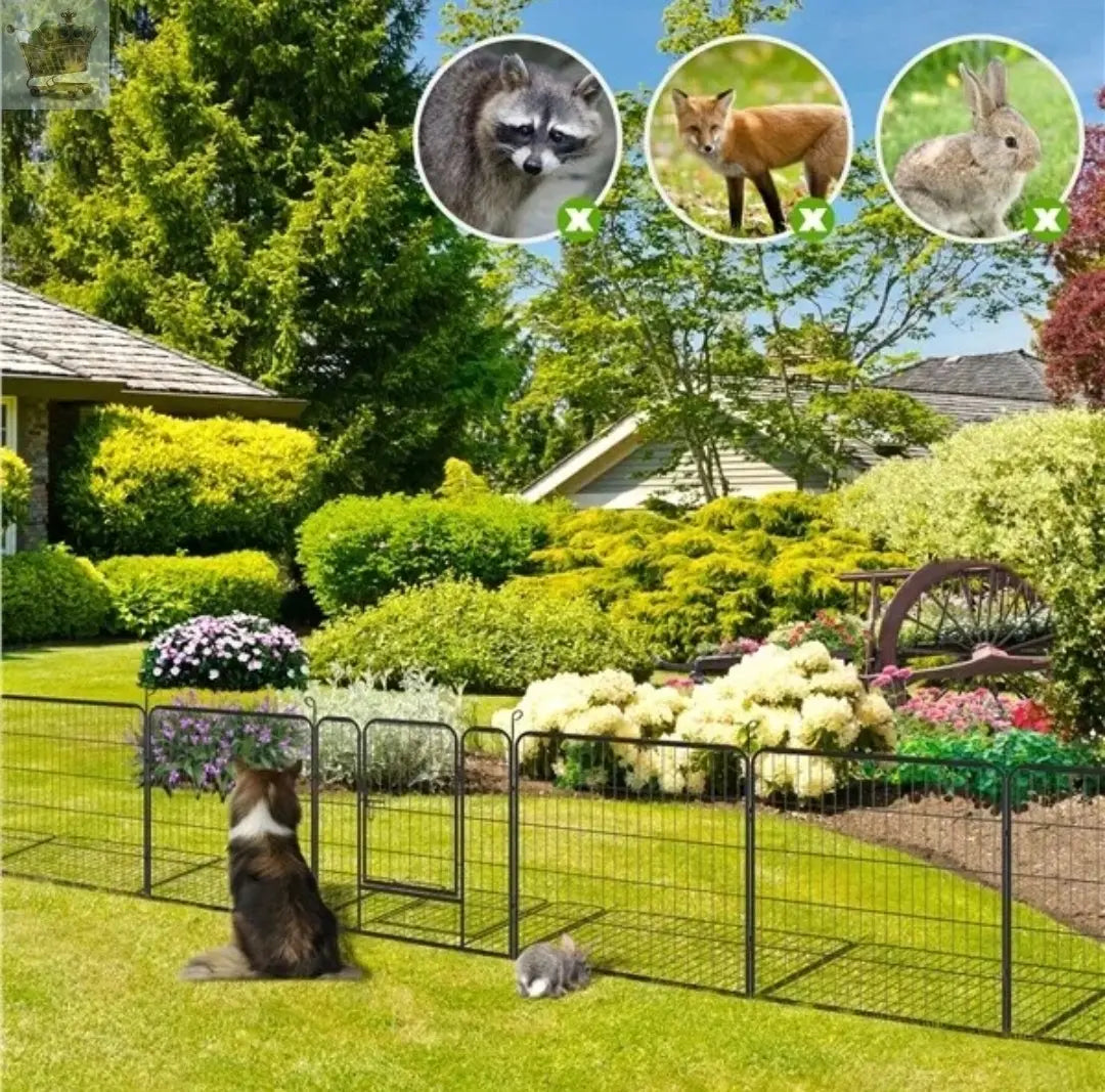 8 Panel Metal Dog Playpen Foldable Puppy Exercise Pen Pet Fence for Medium/Large Animals Royalcart