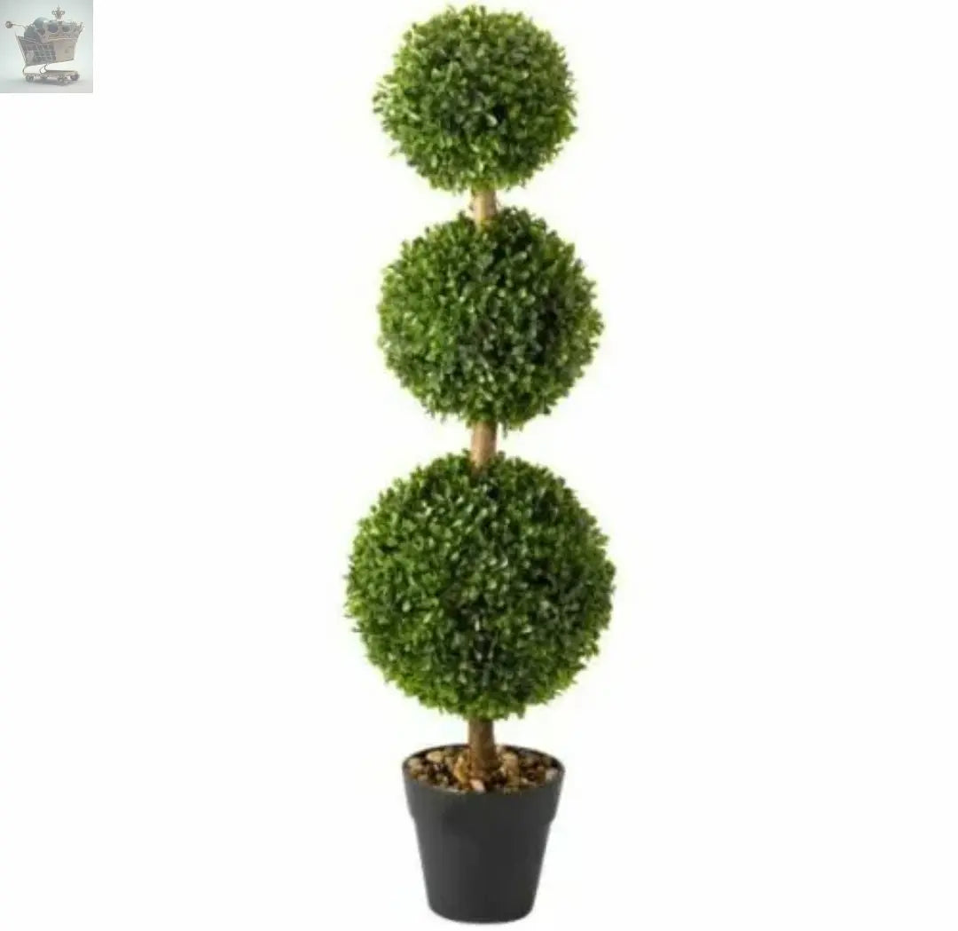 Large Artificial Topiary Tree Potted Fake Indoor Plant Home Decor 3 Trio Balls Royalcart