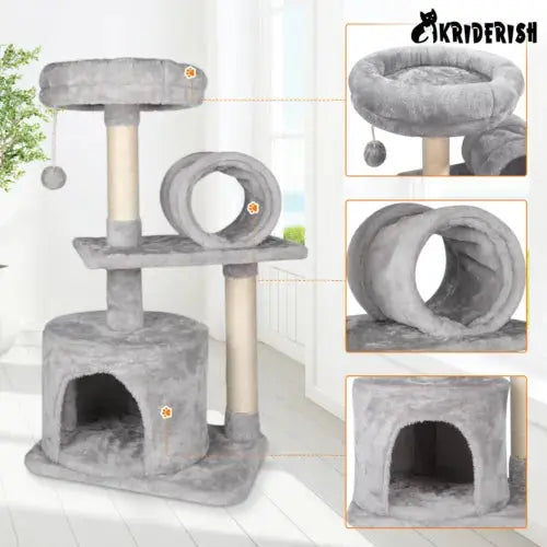 Large Cat Tree Activity Centre Multilevel Scratching Post Kitten Climbing Tower Royalcart