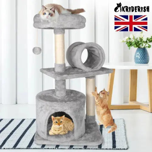 Large Cat Tree Activity Centre Multilevel Scratching Post Kitten Climbing Tower Royalcart