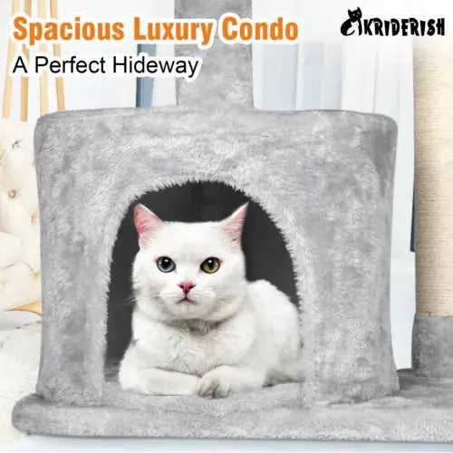 Large Cat Tree Activity Centre Multilevel Scratching Post Kitten Climbing Tower Royalcart