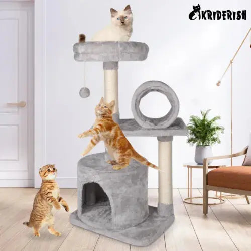 Large Cat Tree Activity Centre Multilevel Scratching Post Kitten Climbing Tower Royalcart