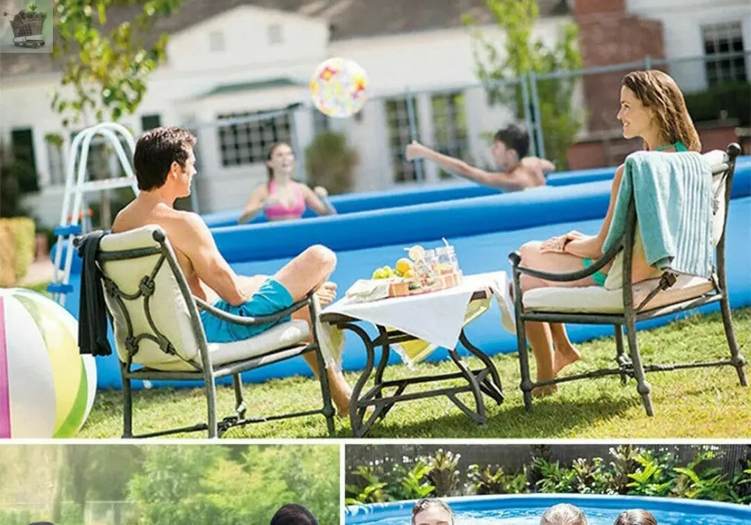 Large Family Swimming Pool + Air Pump Royalcart