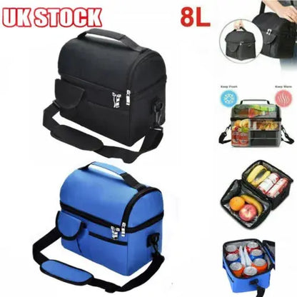 Large Insulated Lunch Bag Adult Kids Men Thermal Cool Hot Food Storage Tote Box Royalcart